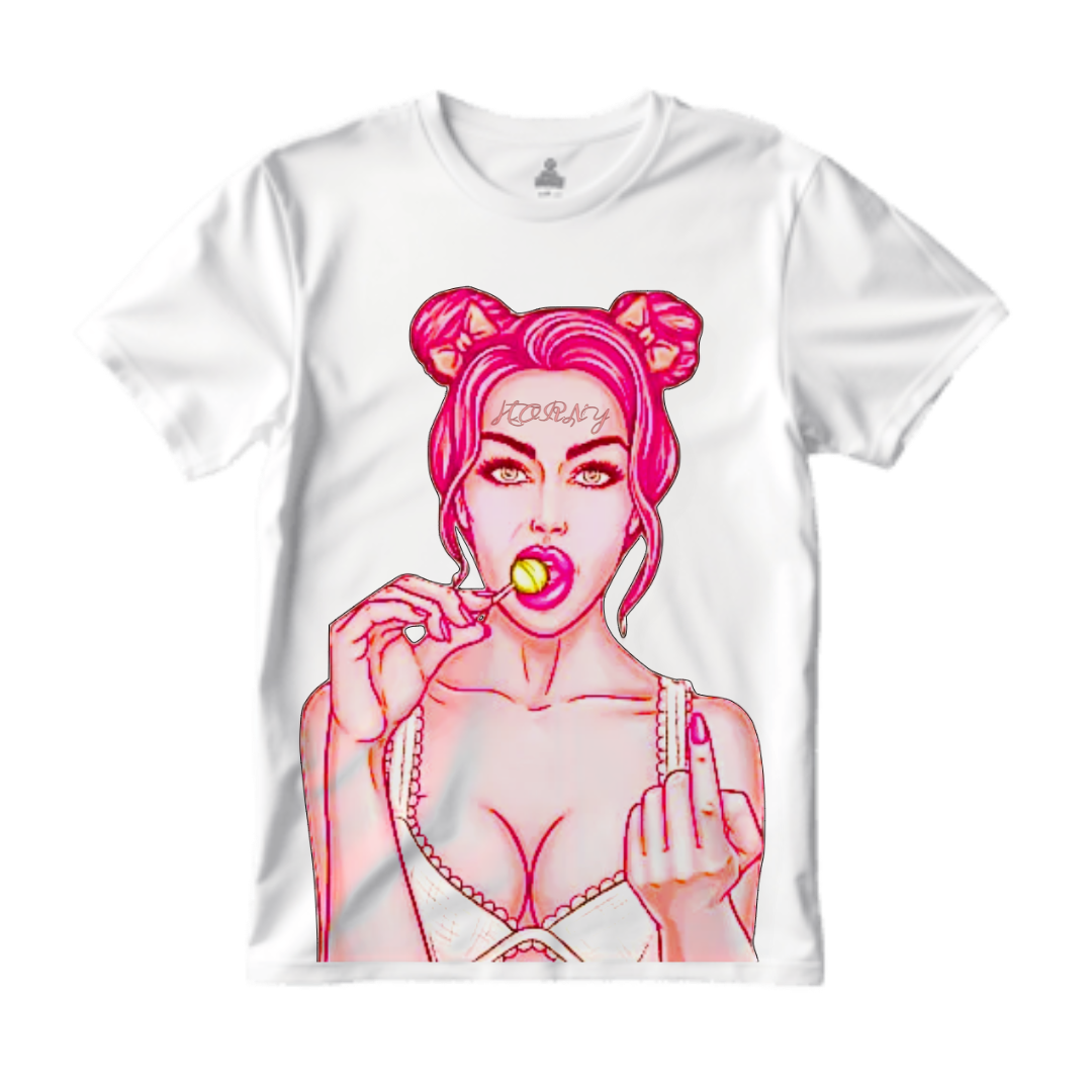 HORNY White T-Shirt